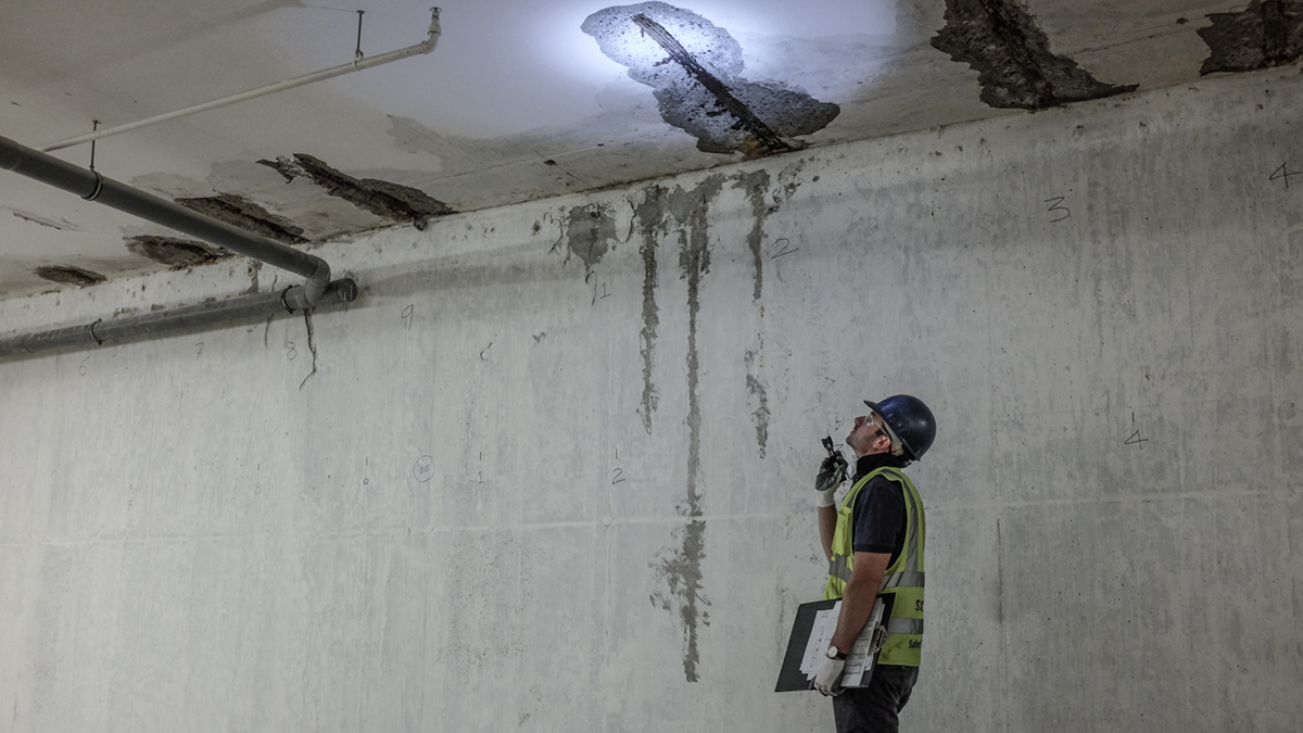 Basement wall spalling